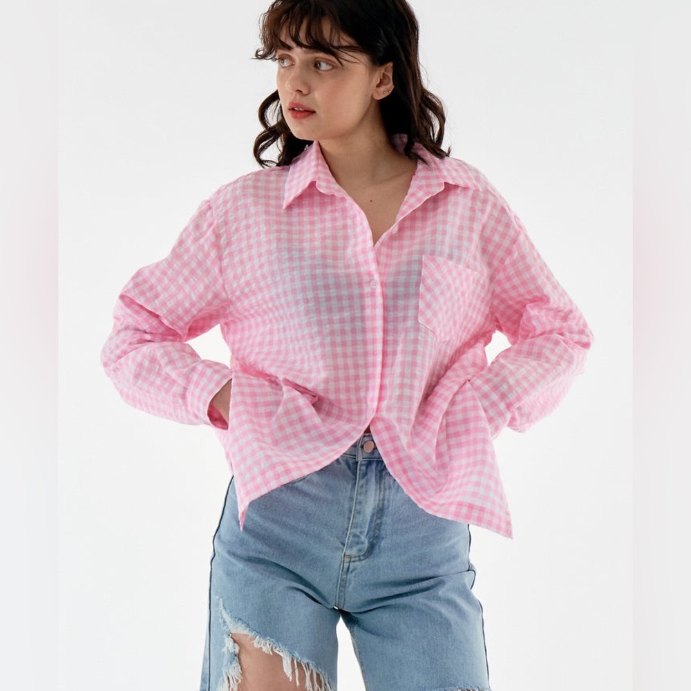 Storets Pink Gingham Shirt